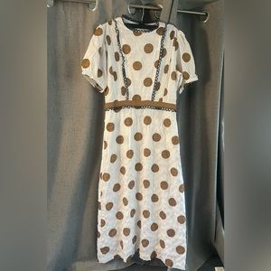 Roolee MOM Tan Polka Dot Dress